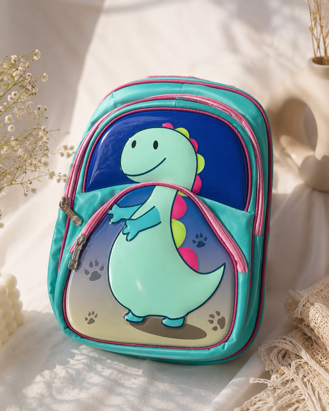 Cute Dinosaur Kids School Backpack – 3D Cartoon Design